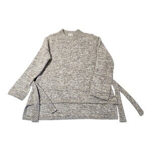 No Less Than Women's Pullover Sweater Oversized S/M Mixed Gray 100% Acrylic